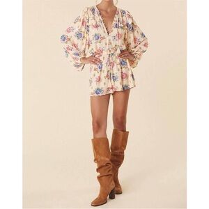 NWT SPELL solstice romper in cream